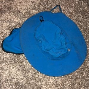 Full brim hat with neck cover